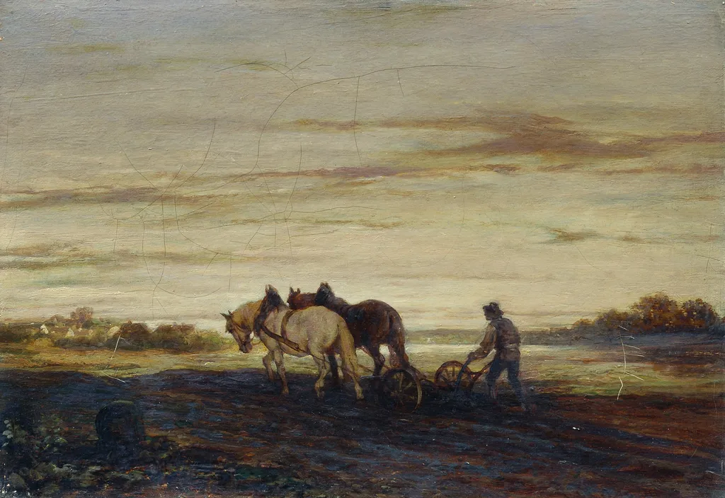 The Ploughman, by Carl Schweninger der Ältere, oil, 1862