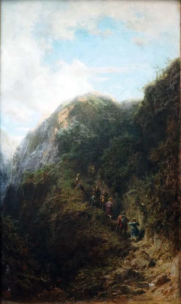 Tourists in the Mountains, by Carl Spitzweg
