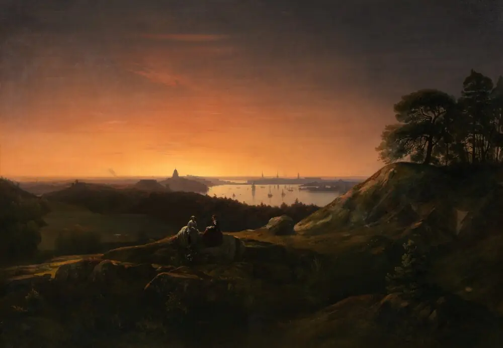 View of Stockholm from Kvarnholmen, by Carl Stefan Bennet