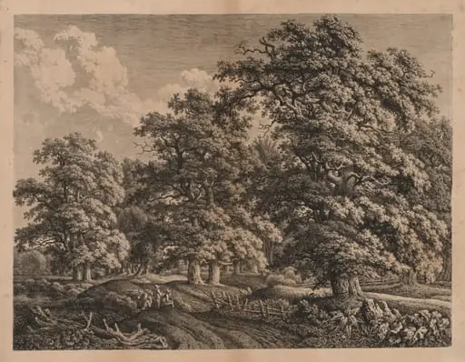 Landscape and Three Figures, by Carl Wilhelm I Kolbe