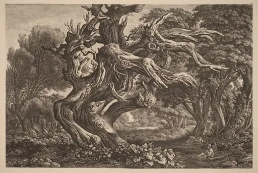 A Dead Oak Tree, by Carl Wilhelm Kolbe