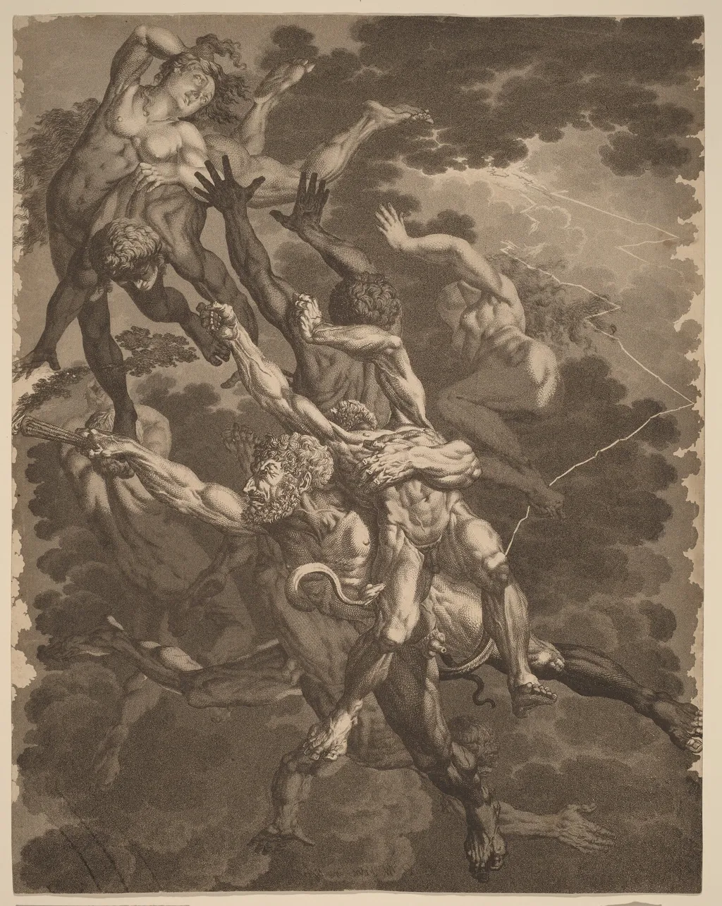 The Damned, by Carl Wilhelm Kolbe, ink, 1799
