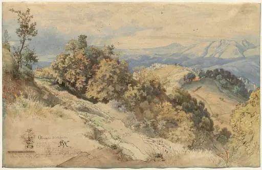 Sun and Rain in the Serpentara near Olevano, by Carl Wilhelm Müller