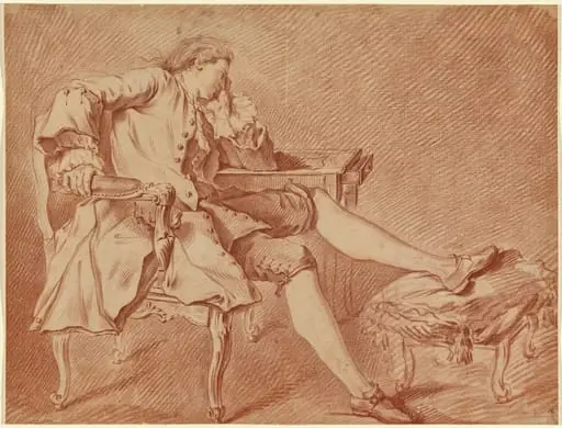 Gentleman Lounging in a Chair, by Carle Van Loo