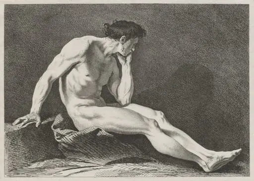 Seated Man with Head in Hand, by Carle Van Loo
