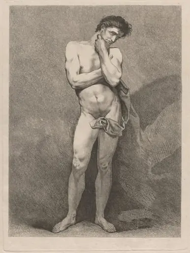 Standing Man in Pensive Pose, by Carle Van Loo