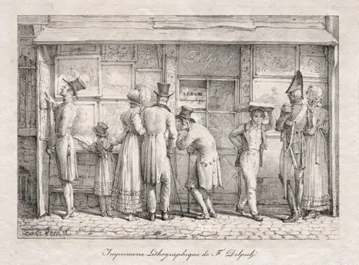 Delpech Lithographic Print Shop, by Carle Vernet
