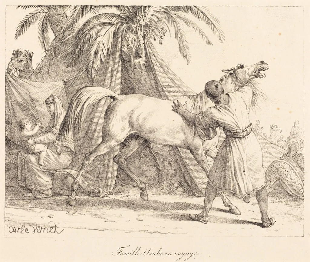 Famille Arabe en voyage, by Carle Vernet, ink, 1818