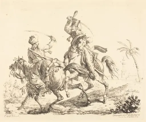 Hussard Striking a Mameluck, by Carle Vernet