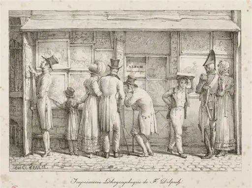 Imprimerie lithographique de F. Delpech (Lithographic Printing House of F. Delpech), by Carle Vernet