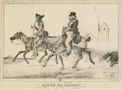 Scenes of Daily Life, Roads and Paths: Road to Poissy (Scènes de la vie quotidienne, Routes et Chemins: Route de Poissy), by Carle Vernet