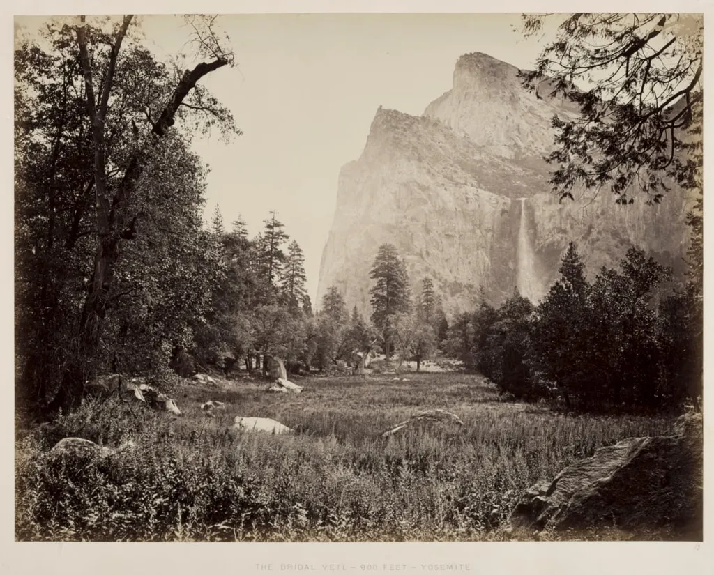 Bridal Veil, Yosemite, by Carleton E. Watkins, 1866