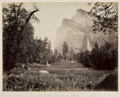 Bridal Veil, Yosemite, by Carleton E. Watkins