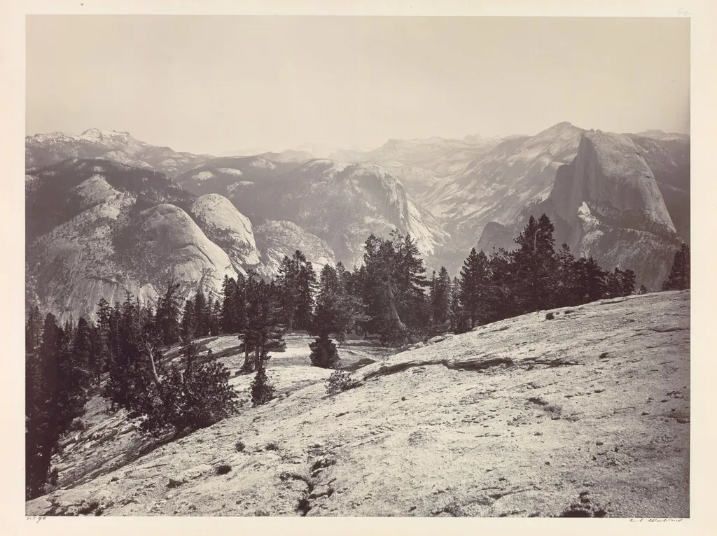 The Domes, from the Sentinel Domes, Yosemite, by Carleton E. Watkins, 1866