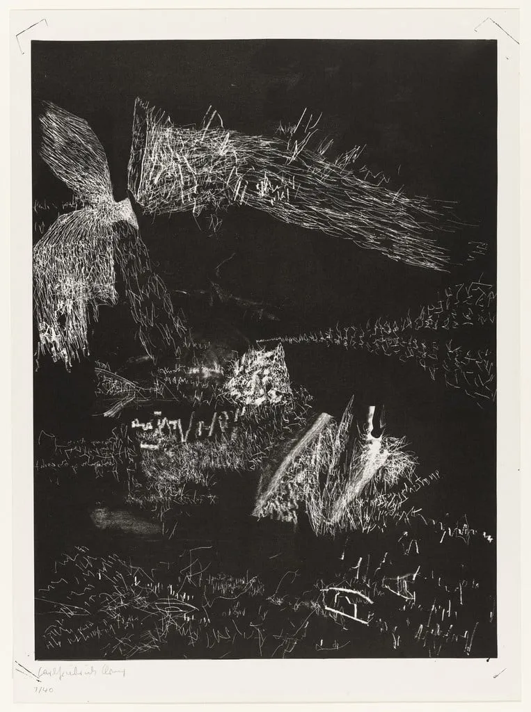 Untitled, by Carlfriedrich Claus, ink, 1988