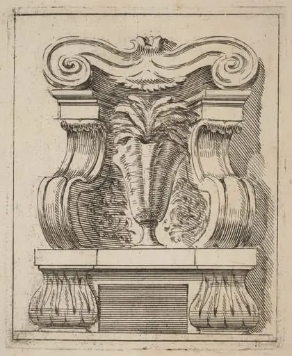 Architectural Motif with a Vase, by Carlo Antonio Buffagnotti