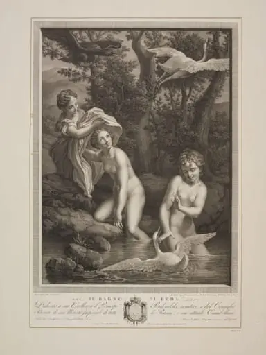 Leda Bathing, by Carlo Antonio Porporati