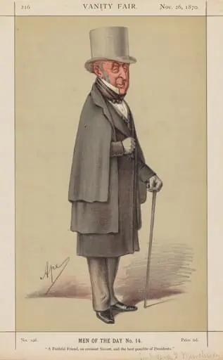 Vanity Fair: Men of the Day No. 14 "A Faithful Friend, an eminent Savant, and the best possible of Presidents", by Carlo (Ape) Pellegrini
