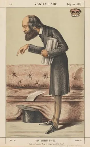 Vanity Fair: Statesman, No. 23 "He is too honest a Tory for his party and time", by Carlo (Ape) Pellegrini
