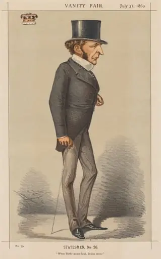 Vanity Fair: Statesman No. 26 "When Birth cannot lead, Brains must.", by Carlo (Ape) Pellegrini