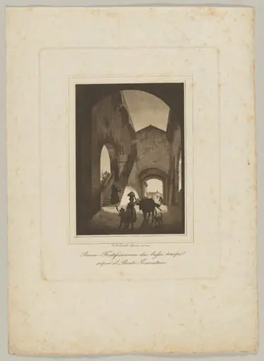 Fortificazioni dei bassi tempi sopra il Ponte Nomentano (Fortifications of the Ponte Nomentano), by Carlo Baldassare Simelli