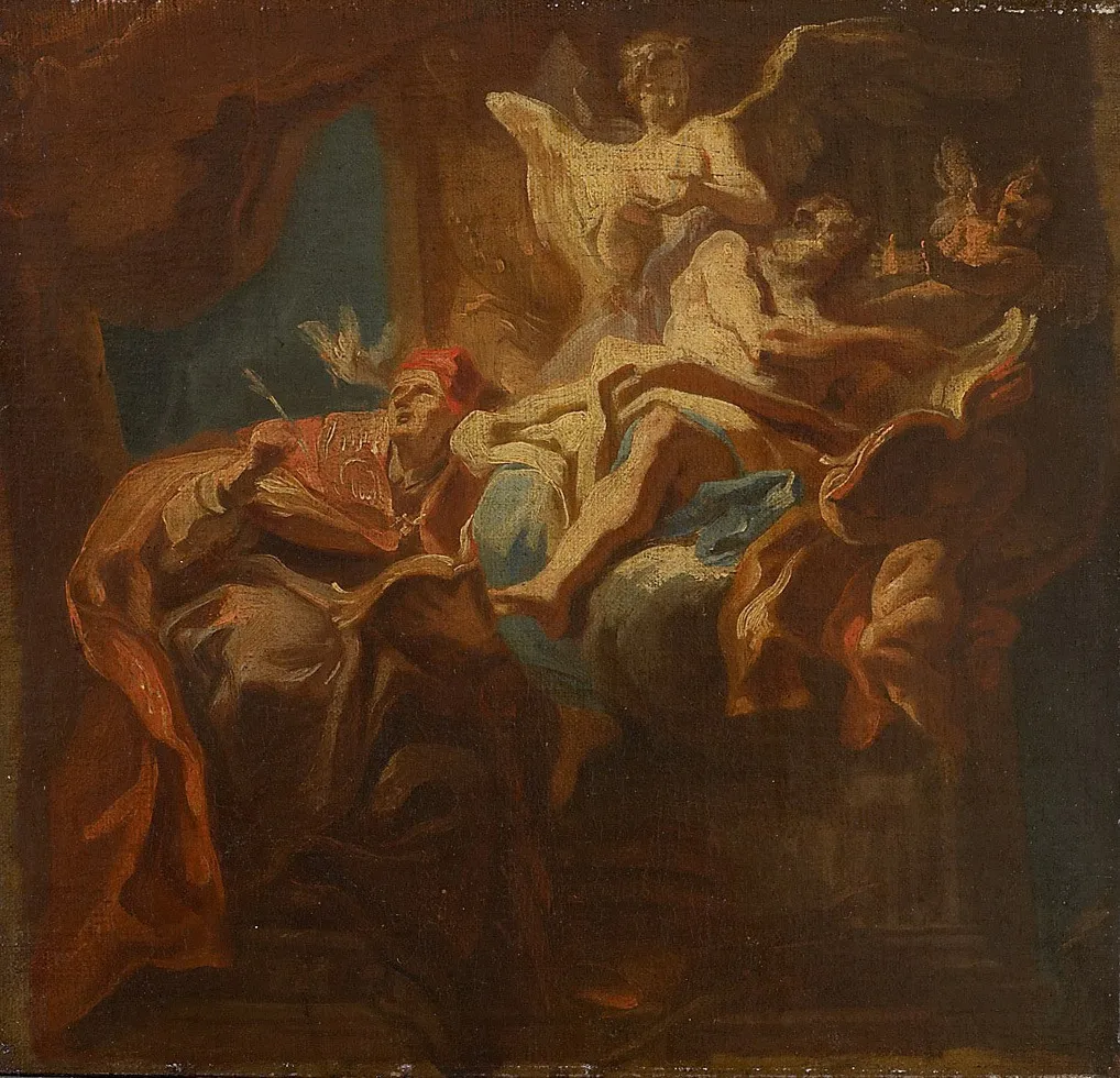 Evangelist Matthäus und Hl. Gregor, by Carlo Carlone, unspecified, 1720