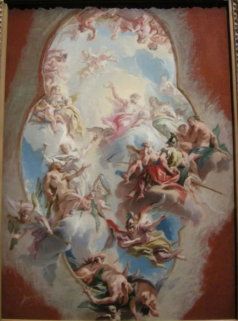 Hercules led by knowledge to immortality, by Carlo Carlone