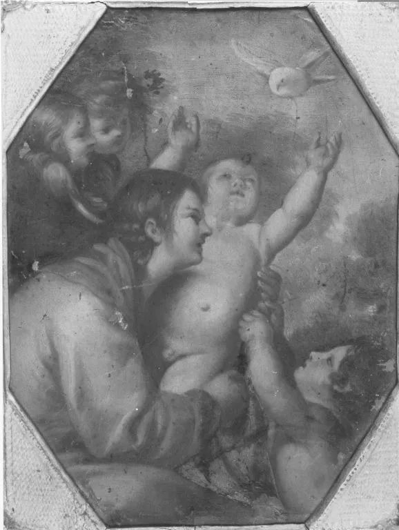Maria mit Kind und Johannesknaben, by Carlo Cignani, unspecified, 1673