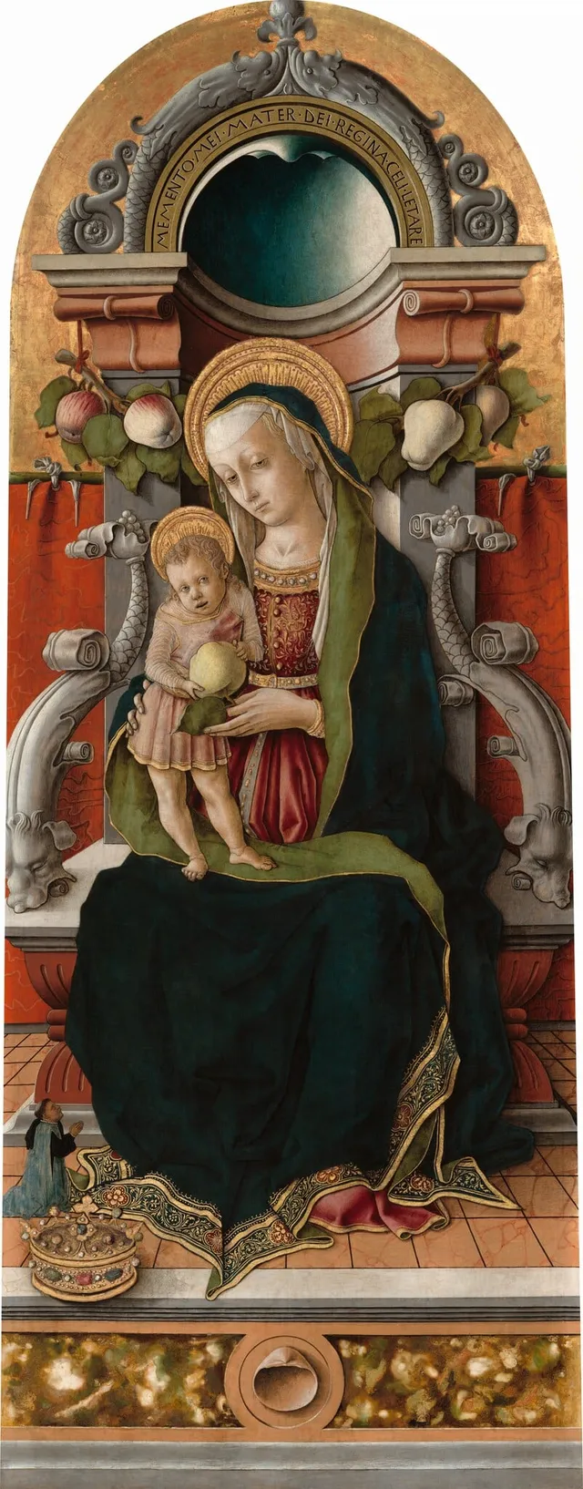 Madonna and Child Enthroned with Donor