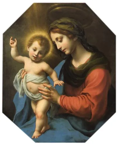 Maria With Child, by Carlo Dolci, unspecified, 1665