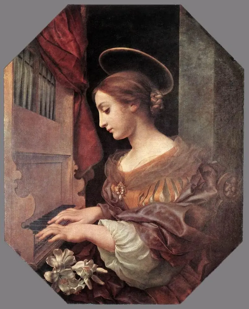 St Cecilia at the Organ., by Carlo Dolci