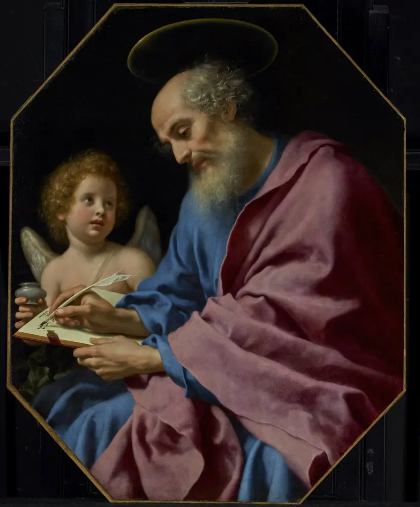 St. Matthew Writing His Gospel
