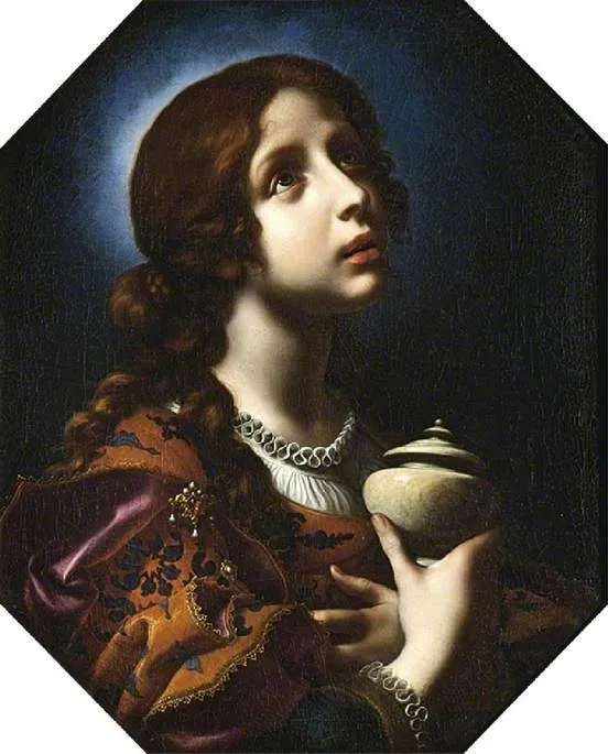The penitent Magdalene, by Carlo Dolci, oil, 1650