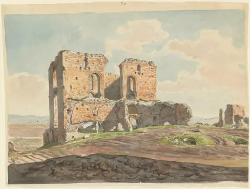 The Great Villa of the Quintilii on the Appian Way, by Carlo Labruzzi