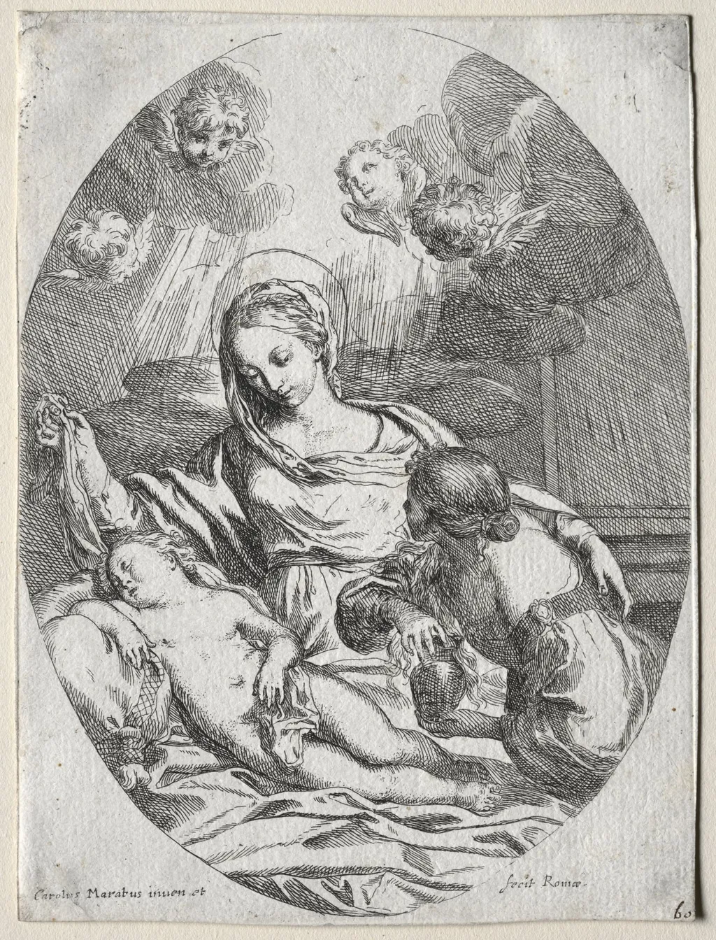 Madonna and Child with the Magdalen, by Carlo Maratta, 1604