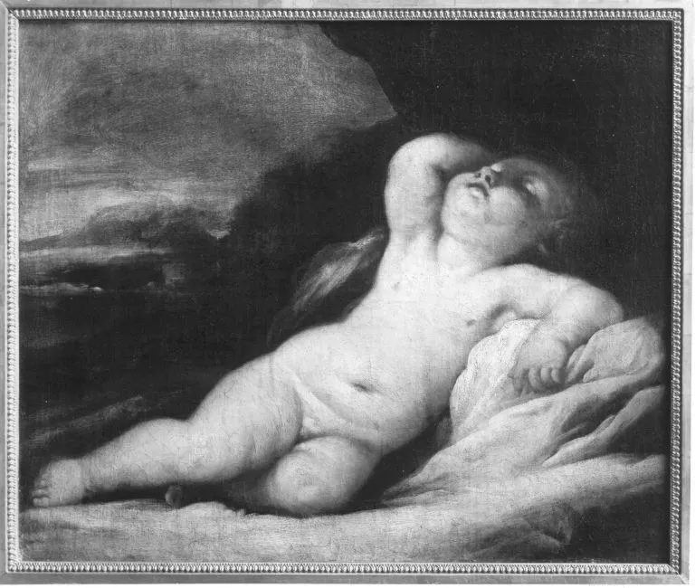 Schlafendes, nacktes Kind, by Carlo Maratta, unspecified, 1669