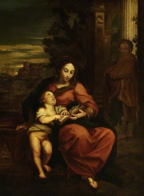 The Virgin teaching the infant Christ to read, by Carlo Maratta, oil, 1675