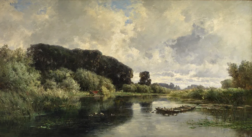 Cercanías de Vriesland (Holanda), by Carlos de Haes, oil, 1890