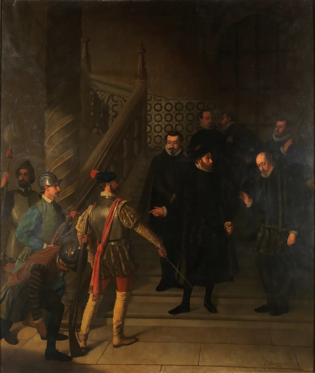 La prisión de Lanuza, by Carlos Larraz y Micheto, oil, 1858