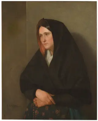 Woman with a rosary