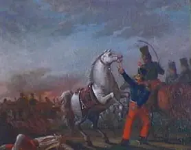 Carga de caballería del Ejército Federal, by Carlos Morel
