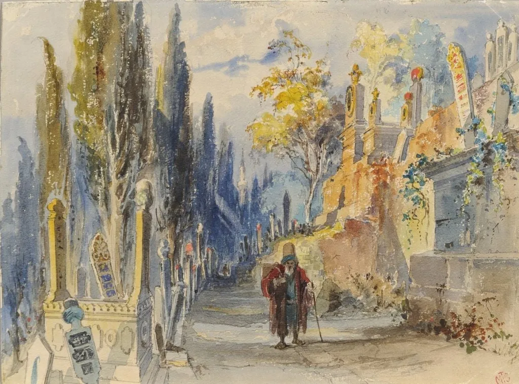 Cimitir turcesc, by Carol Pop de Szathmári, 1856