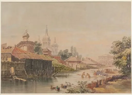 Dâmbovița la Radu Vodă, by Carol Pop de Szathmári