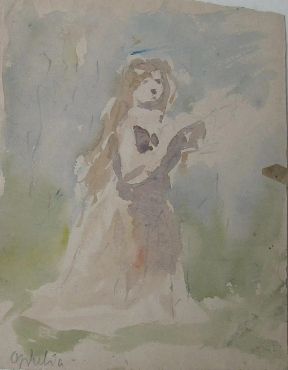 Ofelia din „Hamlet” de William Shakespeare, by Carol Popp de Szathmári, 1878