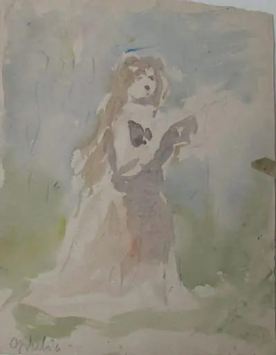 Ofelia din „Hamlet” de William Shakespeare, by Carol Popp de Szathmári