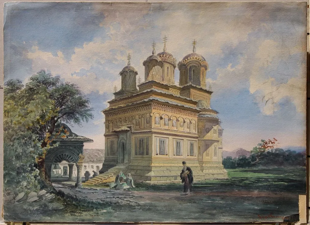 Curtea de Argeș, by Carol Popp de Szathmary, 1859