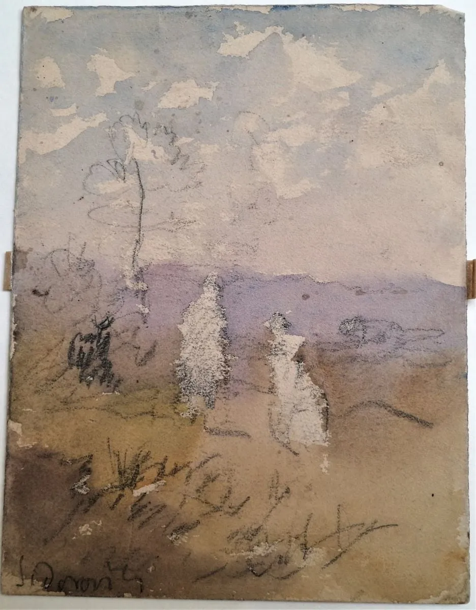 Schiță de peisaj, by Carol Szathmari, unspecified, 1874