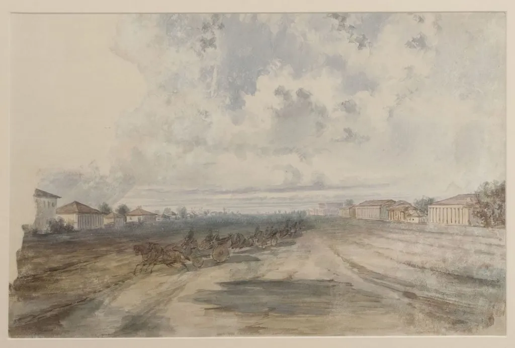 Șoseaua Cotroceni, by Carol Szathmari, unspecified, 1834