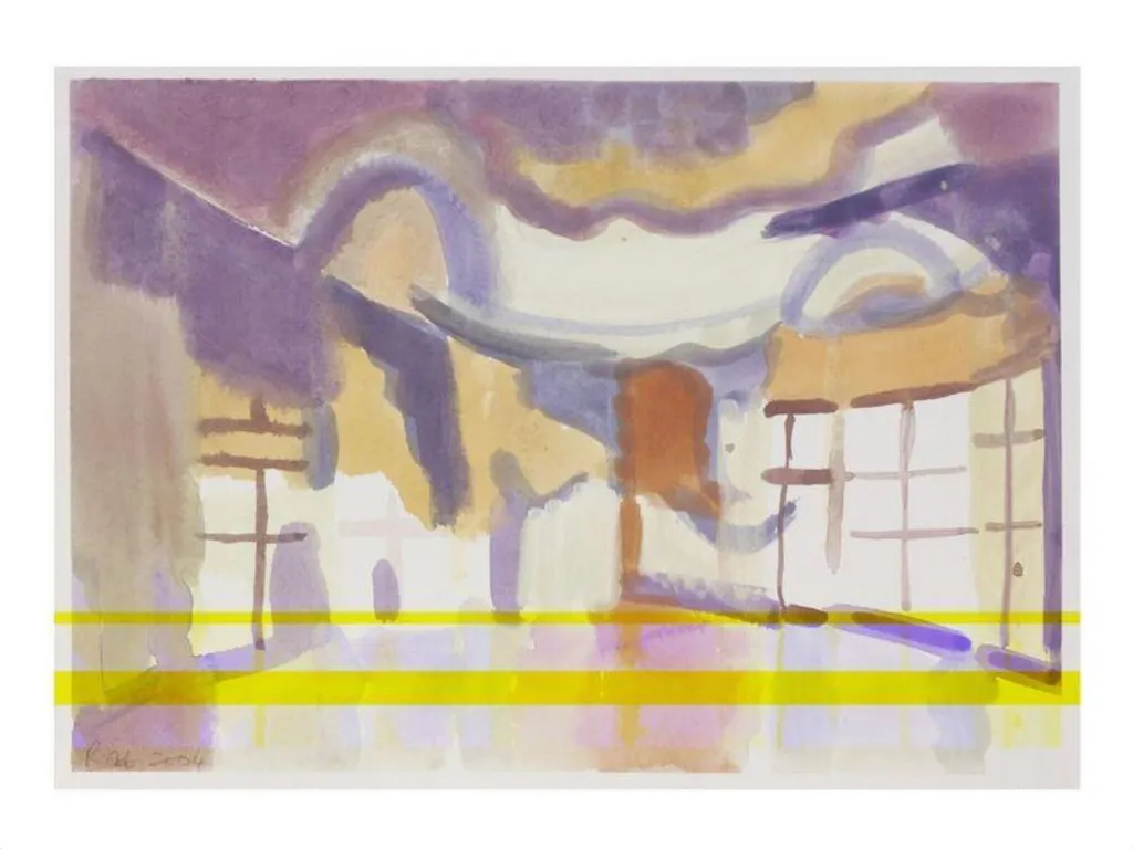 Palazzo Ca' d'Oro, interior, by Carole Robb, watercolor, 2004