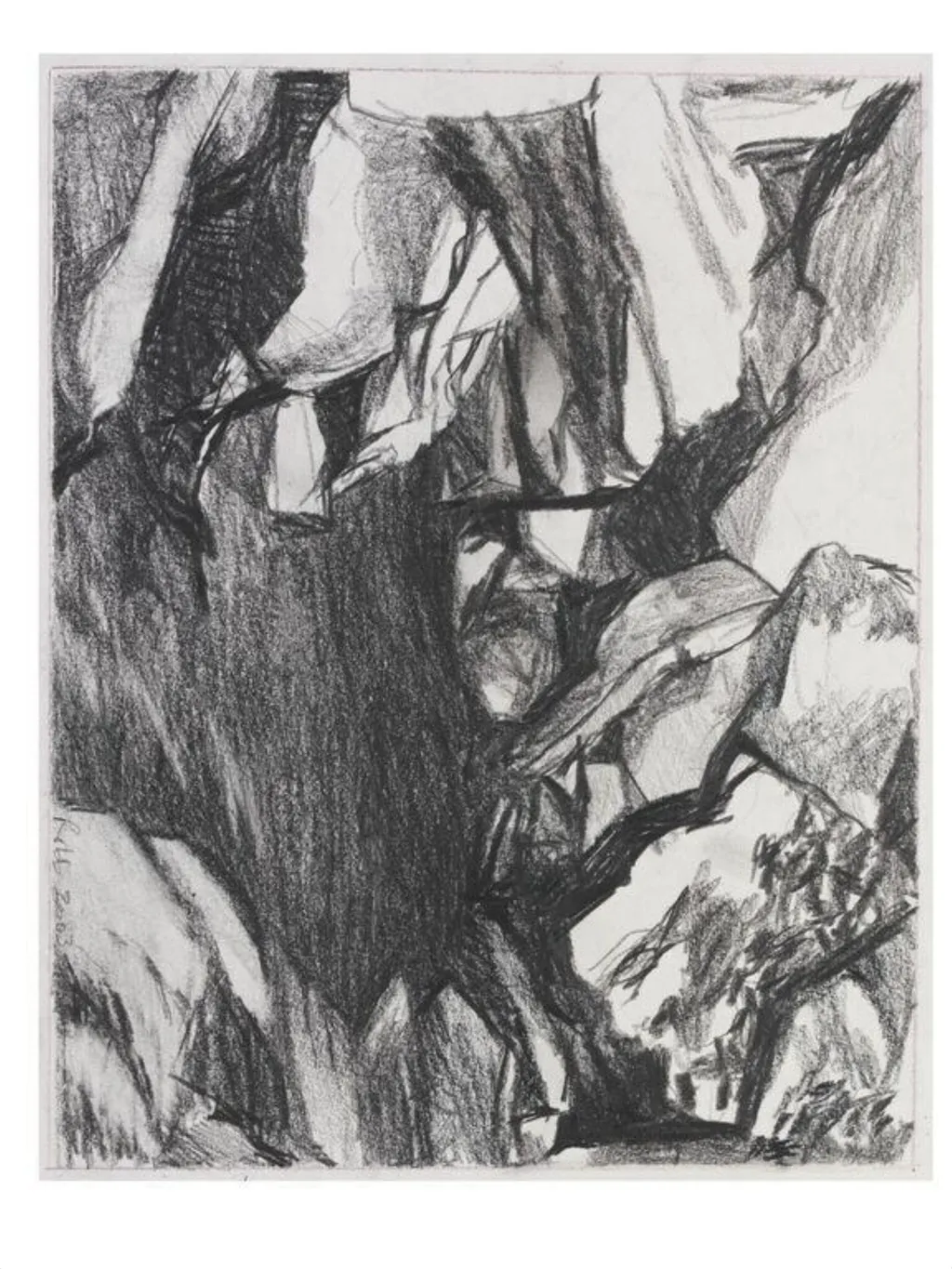 Rocks in a fountain, Rome, by Carole Robb, 2003
